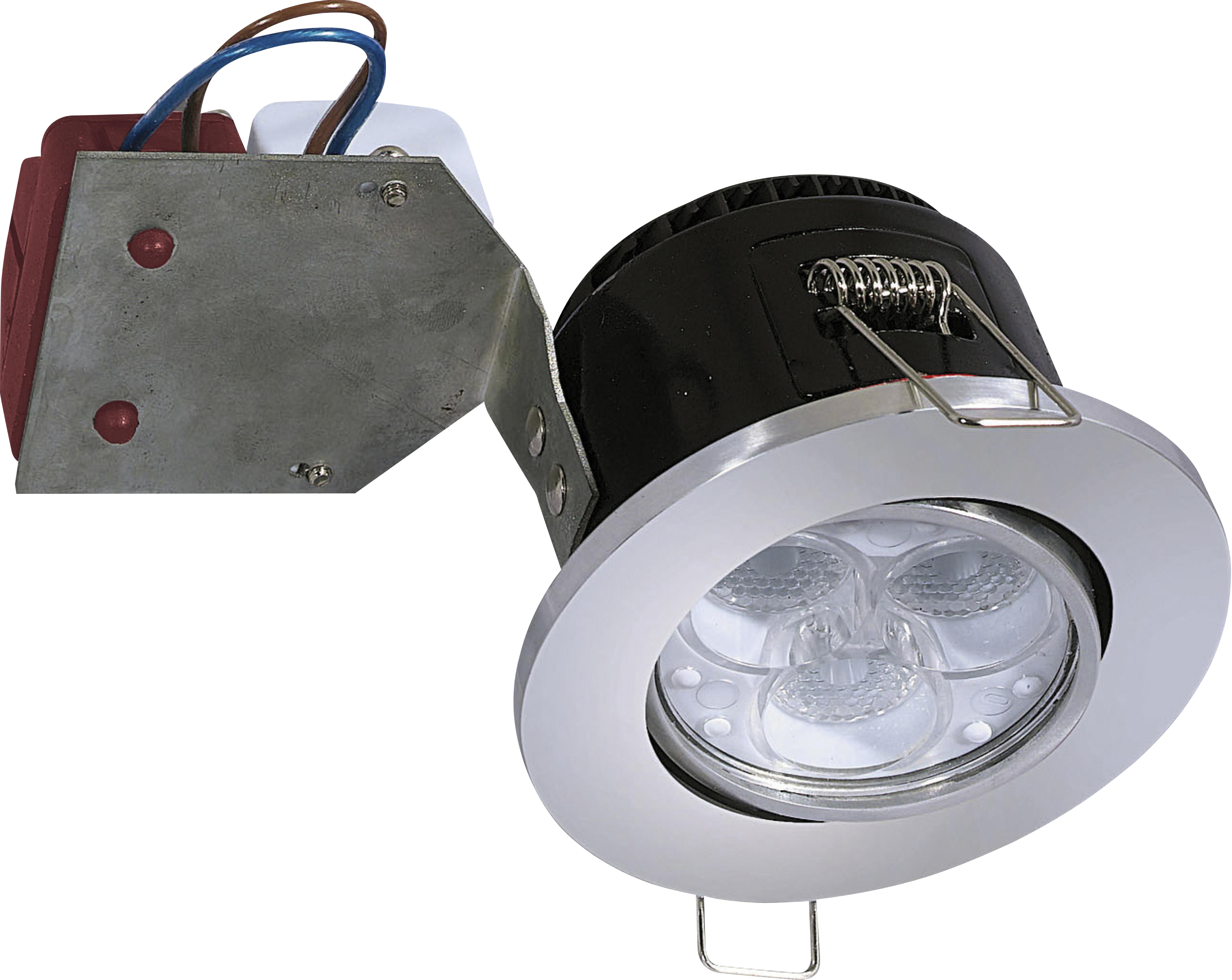 IP20 Fire-Rated LED Tilt Downlight Brushed Chrome - VFRLED2CBR 