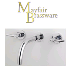 Mayfair Brassware Jasmin 3 Hole Wall Basin - CITY-SUPR14 - DISCONTINUED