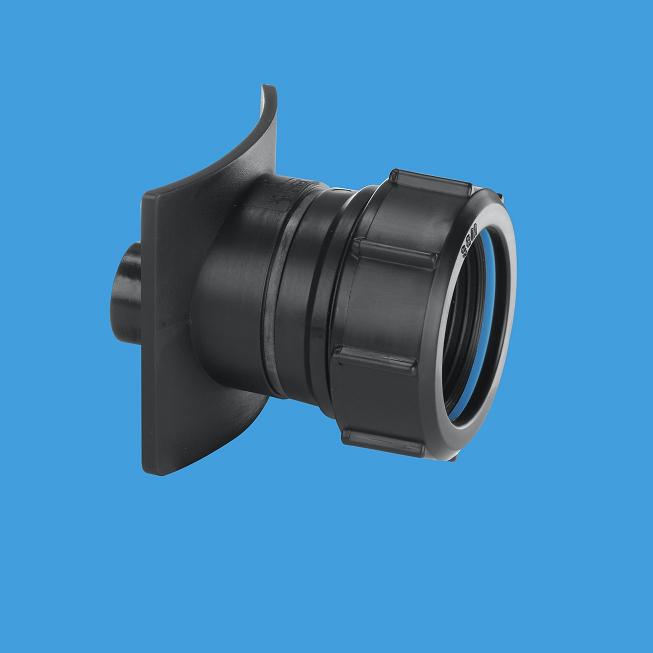 4/110mm x 1½" (1.1/2") Pipe Mechanical Cast Iron Soil Pipe Boss Connector (Black)