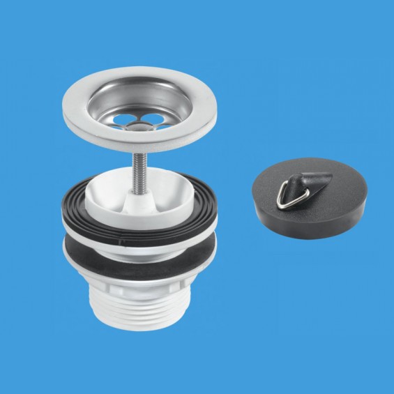 1¼" (1.1/4") Centre Pin Basin Waste to suit Basin Bracket with Plug - BSW11P