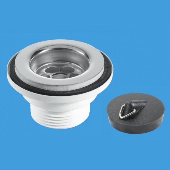 1½" (1.1/2") Centre Pin Basin Waste with Plug - BSW2P