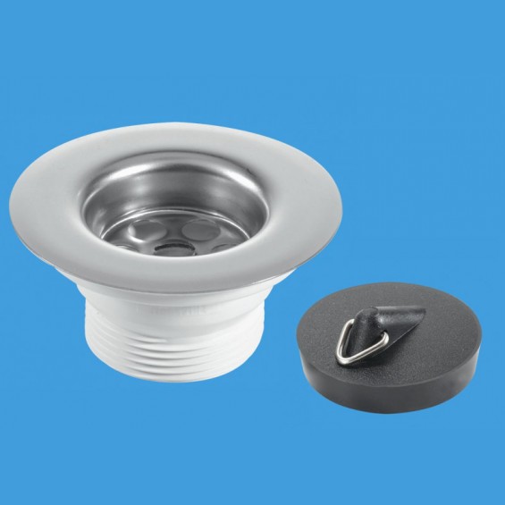1¼" (1.1/4") Centre Pin Sink Waste with Plug - BSW3P