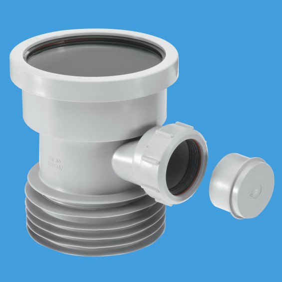 Drain Connector with Boss - Grey - DC1-GR-BO