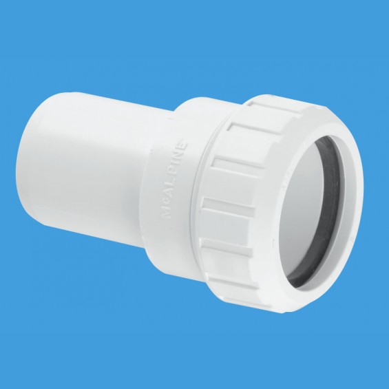 1¼" (1.1/4") Surefit Straight Connector to Soil Pipe Boss - S18M