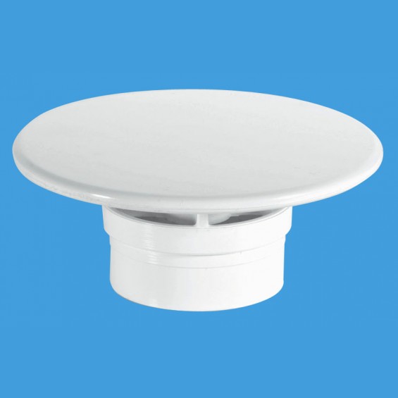Mushroom Flange for 1½" Trap - 70mm White Plastic - STW70WHN