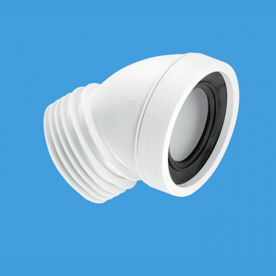 4"/110mm 45° Angle Rigid WC Connector - WC-CON16