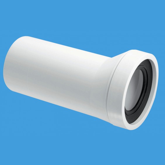 4"/110mm Plain End Outlet 20mm Offset Adjustable Length Rigid WC Connector - WC-CON6