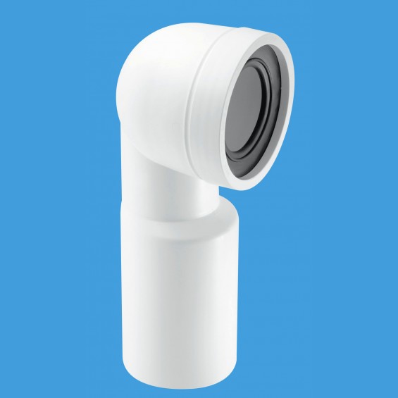 4"/110mm Plain End Outlet 90° Bend Adjustable Length Rigid WC Connector - WC-CON9