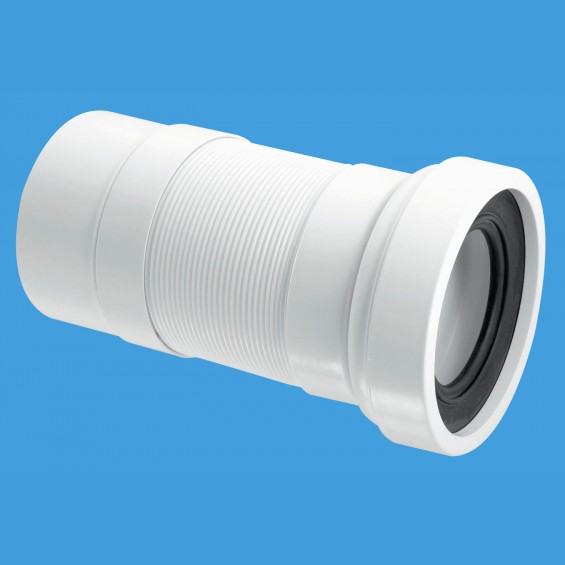 4"/110mm Plain End Outlet Flexible WC Connector (Medium Length) - WC-F23P