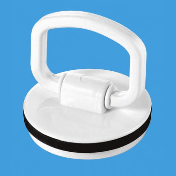 1¾" (1.3/4") White Plastic Plug with Handle and Rubber Seal - WP2H