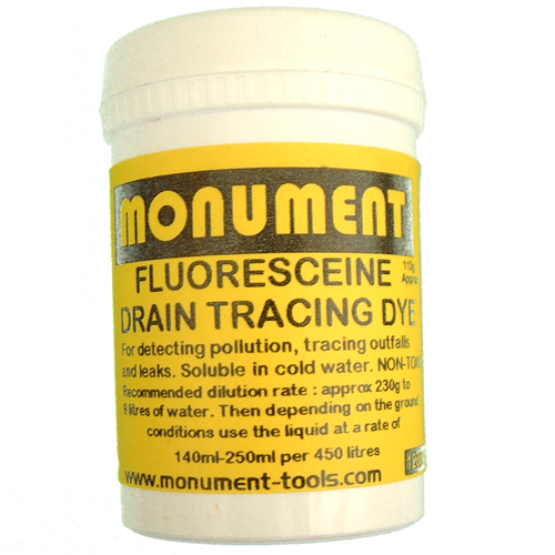 MONUMENT 8oz FLUORESCEIN DRAIN DYE - 1267N 