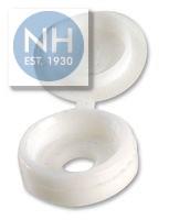 Screw Cover Cap Hinged White 100 Per Bag - 100HCC0 