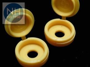 Screw Cover Cap Hinged Yellow 100 Per Bag - 100HCC9 