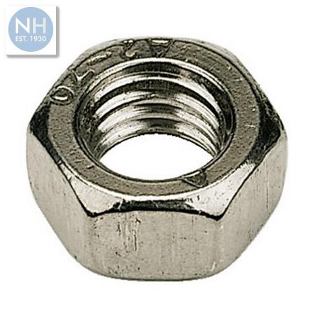 Hexagon Nut BZP M16 10 Per Bag - 10NUT16 