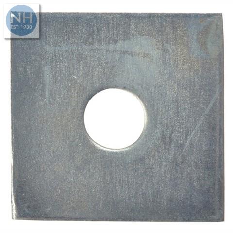 Washer Sq.Plate ZP 50x50x10mm 10 Per Bag - 10SQPL5010 