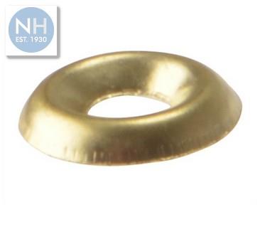 Screw Cup Washer 9-10 Brass 200 Per Bag - 200SCW10B 