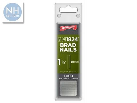 Arrow BN1824 38mm Brad Nails Pack of 1000 - ARRBN1824 