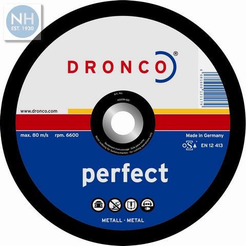 Dronco 230mm Flat Metal Cutting Discs Pk25 230mm x 3mm x 22.2mm 1230015 - DRO1230015 