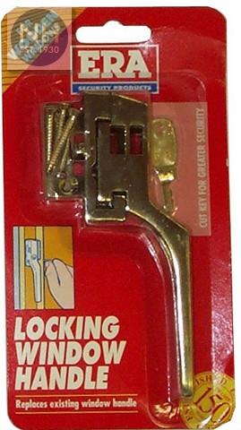 ERA 808-32 Locking Window Handle Electro Brassed - ERA80832 