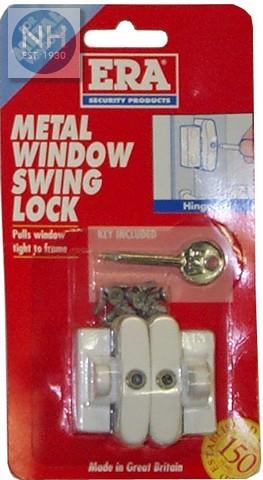 ERA 90312 Metal Window Swing Lock (card 2) White - ERA90312 