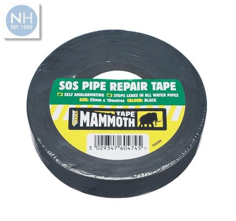 SOS Black Pipe Repair Tape 25mm x 10m - EVE2SOSBK 