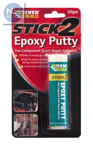 Everbuild Stick2 Epoxy Putty 50g - EVES2EPOXYPUTTY 