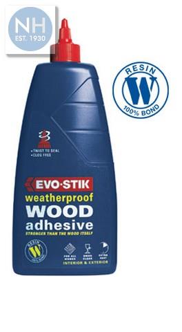 Evo-Stik Waterproof Resin Wood Glue 1L Blue Bottle - EVOWW1 