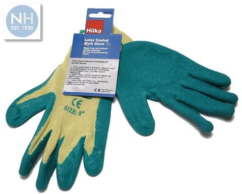 Hilka 75504508 Latex Coated Gloves Size 8 - HIL75504508 
