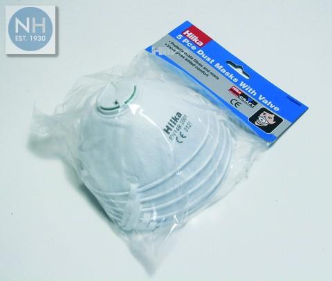 Hilka 77505005 Valved Dust Masks 5pc  - HIL77505005 - SOLD-OUT!!