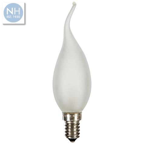 Status Heavy Duty Candle Light Bulbs 40W SES Pk2 - HNH40SCHDSESCB216 