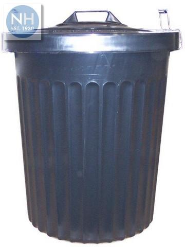 Black Clip Bin with Lid 85L - HNHBIN85 