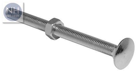CARRIAGE BOLT ZP and NUT M10X150 - HNHCB10150 