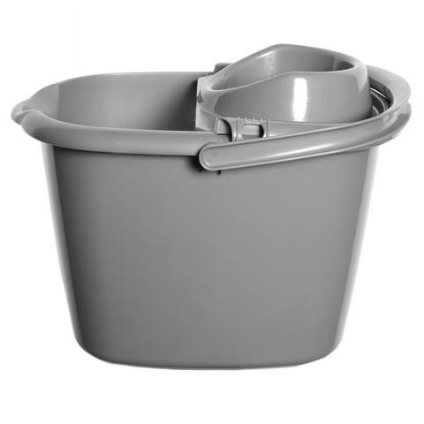Silver Plastic Mop Bucket - HNHMOPSIL 