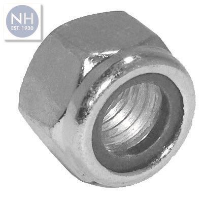 NYLON LOCKING NUT BZP M10 - HNHNYLOC10 