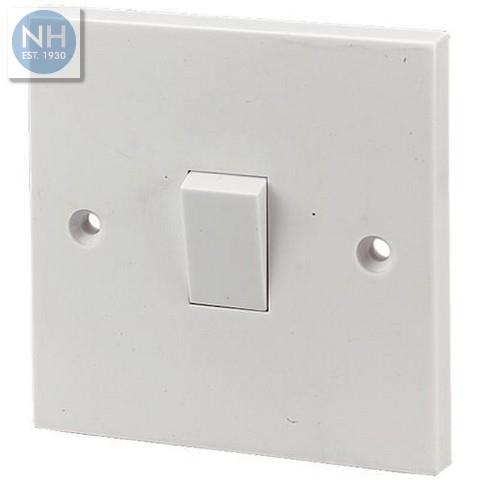 Status Light Switch White 1 Gang 2 Way - HNHS1G2WLS10 