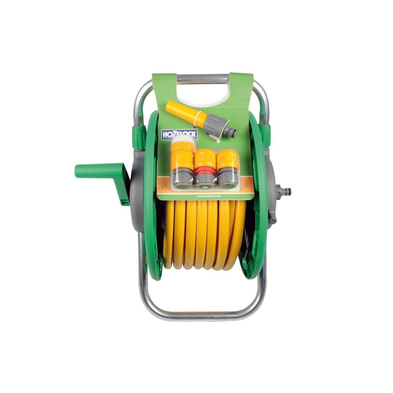 Hozelock 2415 2 in 1 Compact Reel and 25m Hose HOZ2415 , Hozelock