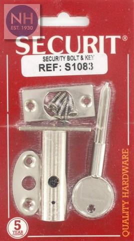 Securit S1083 Security Bolt and Key NP - MPSS1083 