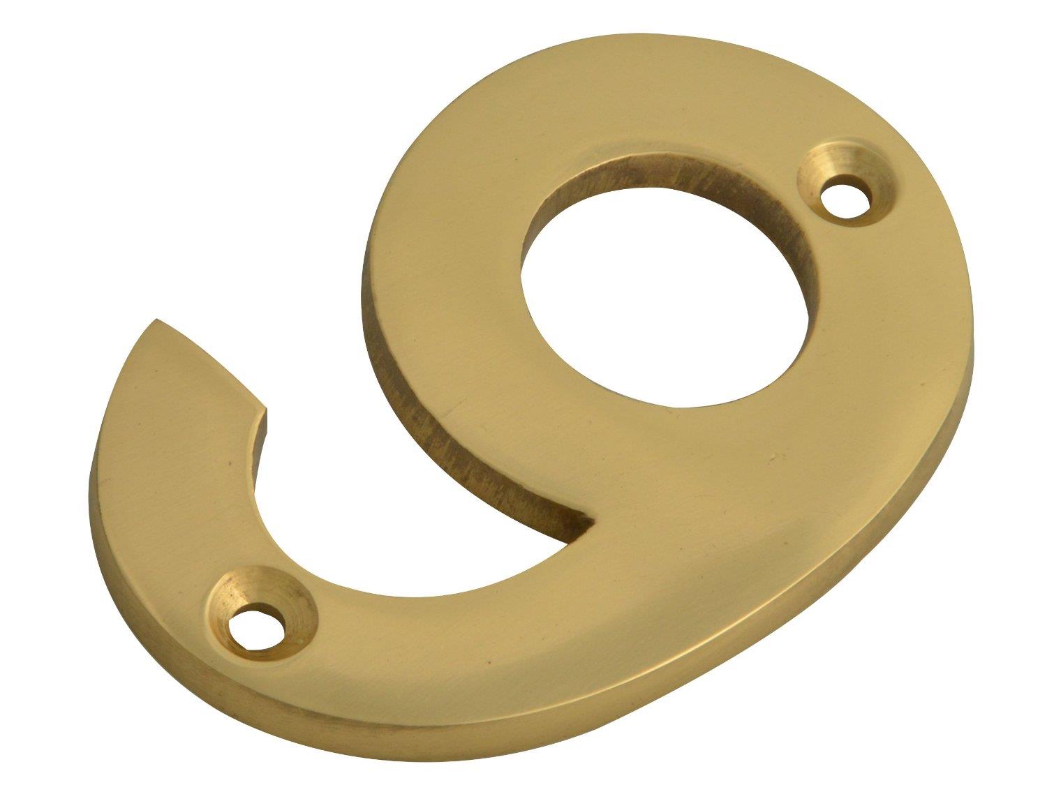 Securit S2509 75mm Brass numeral No 9 - MPSS2509 