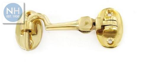 Securit S2553 150mm Brass cabin hook silen - MPSS2553 