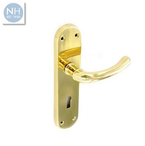 Securit S2825 187mm Rosa brass lock handle - MPSS2825 