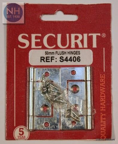 Securit S4406 50mm Flush hinges zinc plate - MPSS4406 