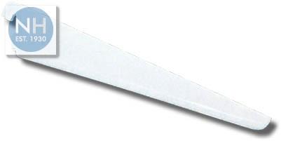 Twin Slot Brackets White 120mm - NHL11205 