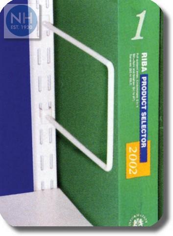 Twin Slot Book Ends 150mm White - NHLDFB150 