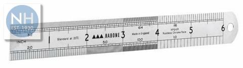 Rabone 0-35-400 64R Steel Rule 150mm - RAB035400 