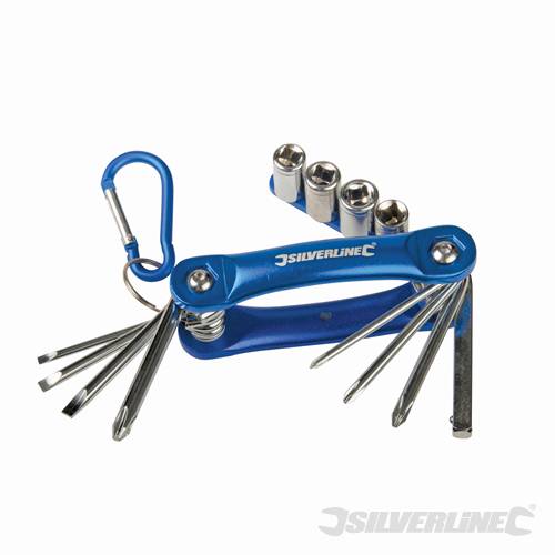 Silverline 131434 Socket and Screwdriver Multi Tool 12 Function - SIL131434 
