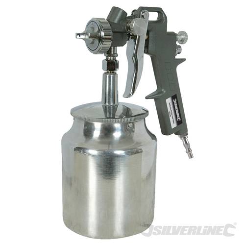 Silverline 196536 Spray Gun Suction Feed 750cc - SIL196536 