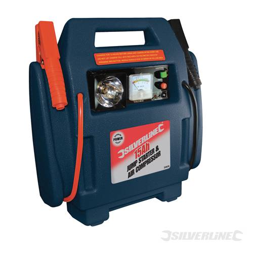 Silverline 234578 Jump Starter and Air Compressor 12Ah - SIL234578 - SOLD-OUT!! 