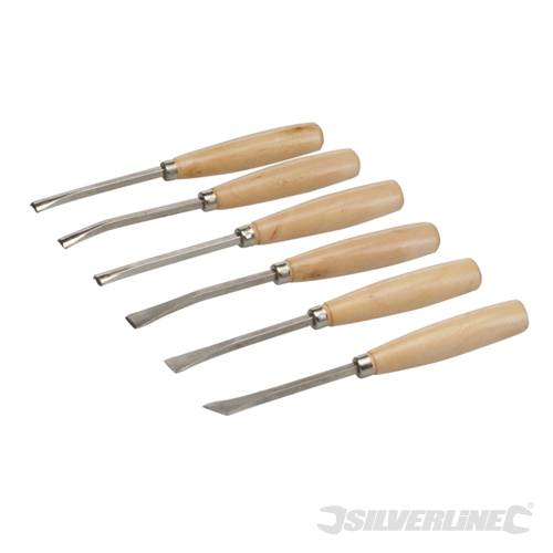 Silverline 250234 Carving Chisels Set 6pce 6pce - SIL250234 