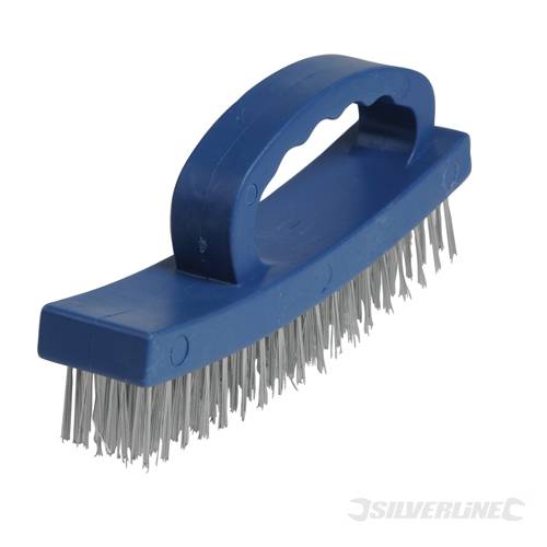 Silverline 250554 D-Handle Wire Brush 4 Row - SIL250554 
