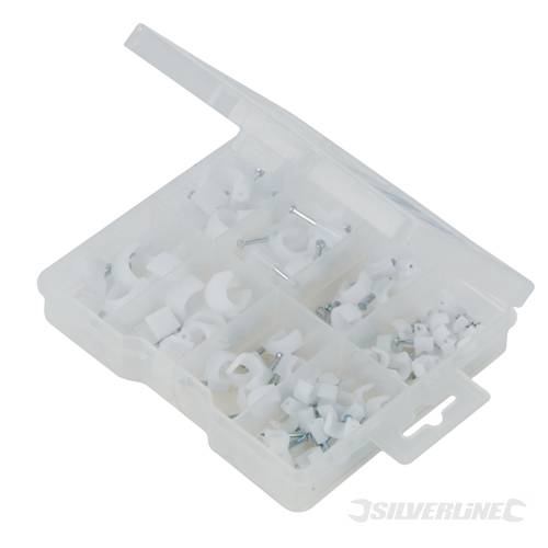 Silverline 277862 Cable Clips Pack 86pce - SIL277862 